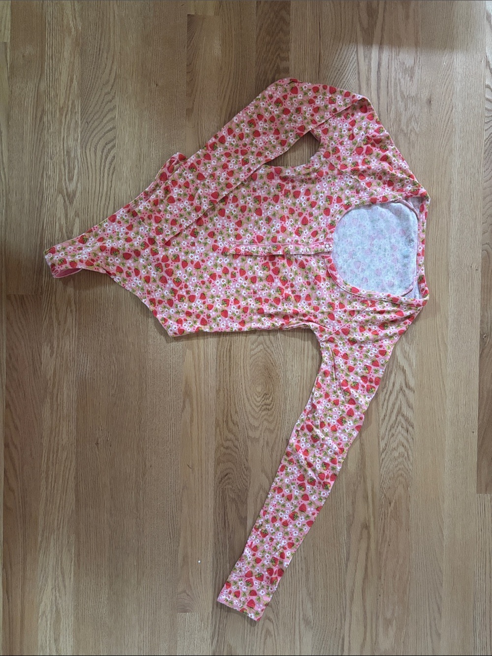 Aerie Strawberry Long Sleeve Bodysuit